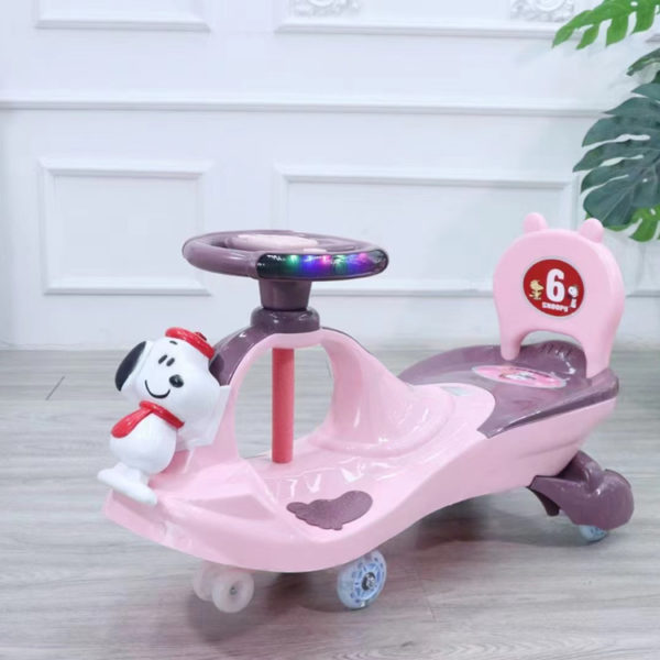 Twister Toy Swing Cars Strongest & Smoothest for Kids with PU Wheels Pink